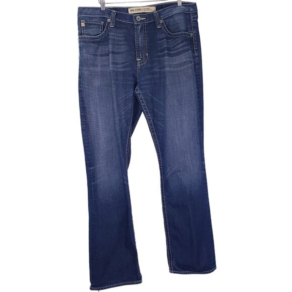 BIG STAR Pioneer Regular Boot Cut Jeans Men's 38L Medium Wash Thick Stitching - Picture 1 of 16